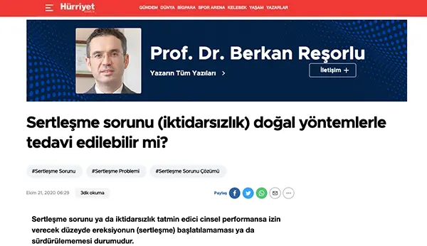 Sertleşme sorunu doğal yöntemlerle tedavi edilir mi